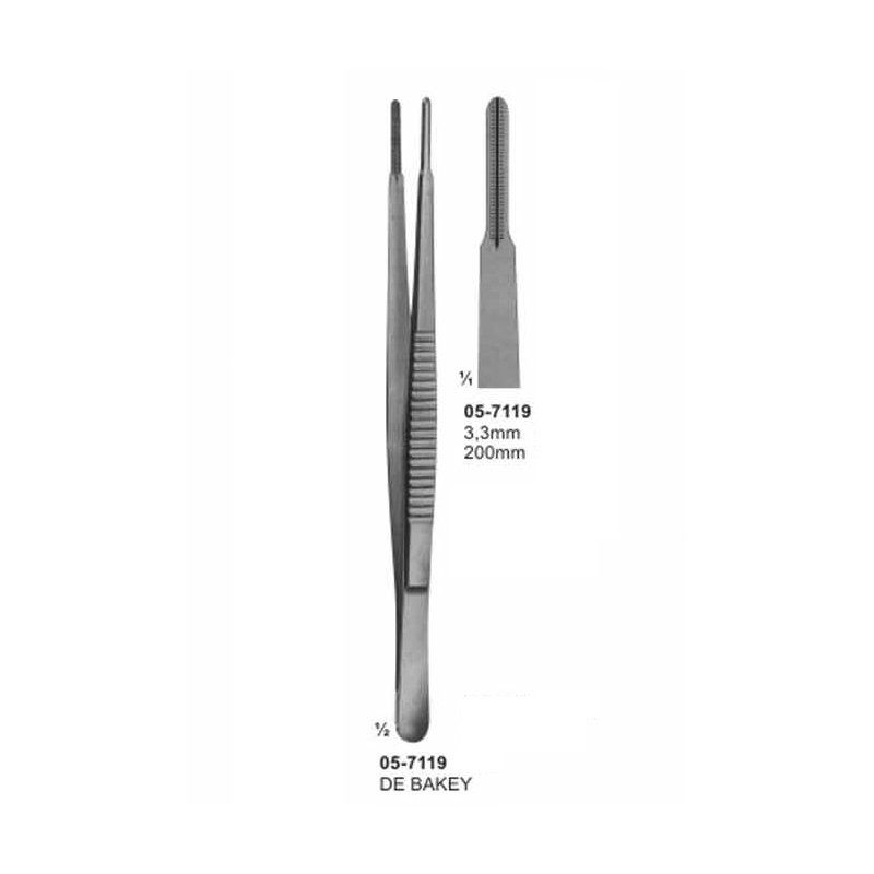DE BAKEY Atraumata Dissecting Forceps 3.3 mm Length 200 mm