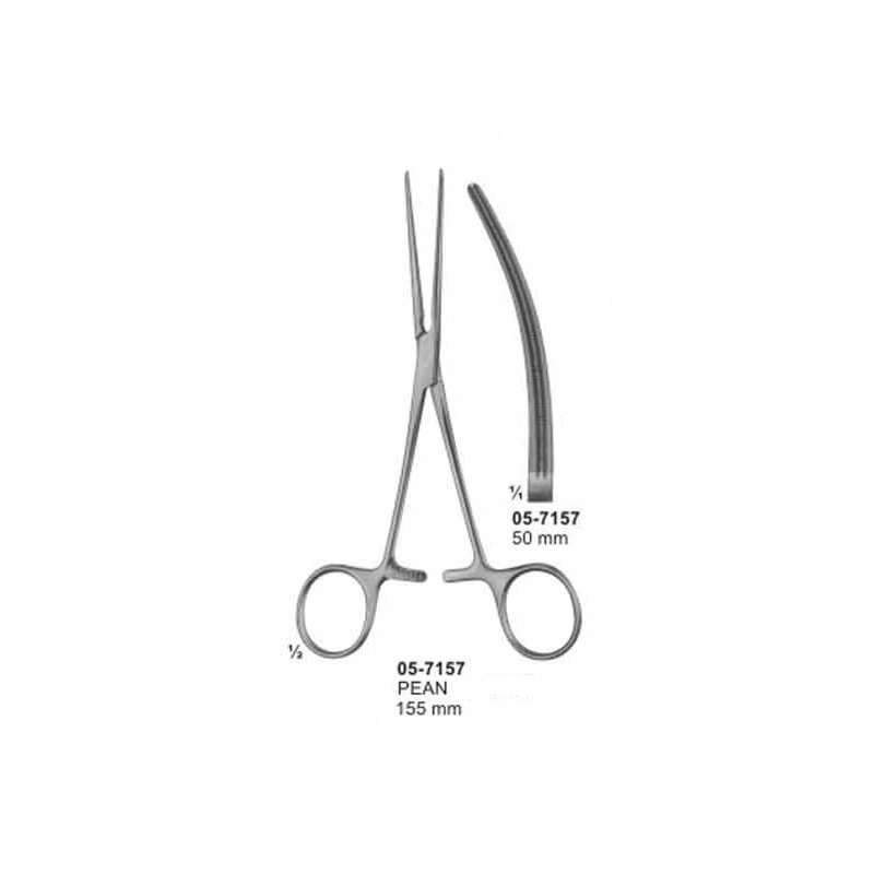 DE BAKEY KELLY Haemostatic Forceps 50 mm Length 155 mm