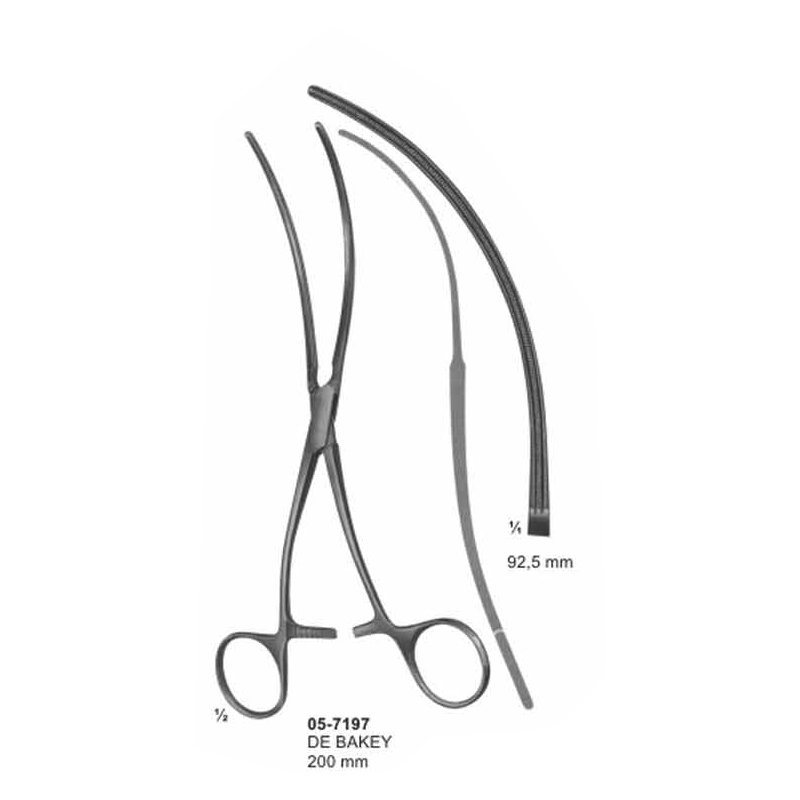 DE BAKEY Vascular Clamps 92.5 mm Length 200 mm