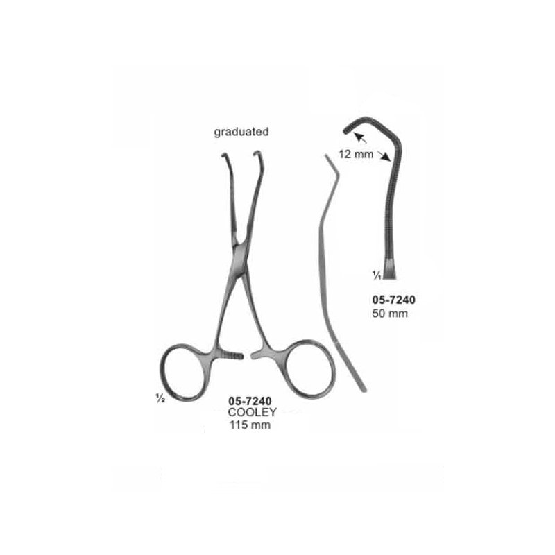 COOLEY Anastomosis Clamps Pediatric Type 50 mm Length 115 mm