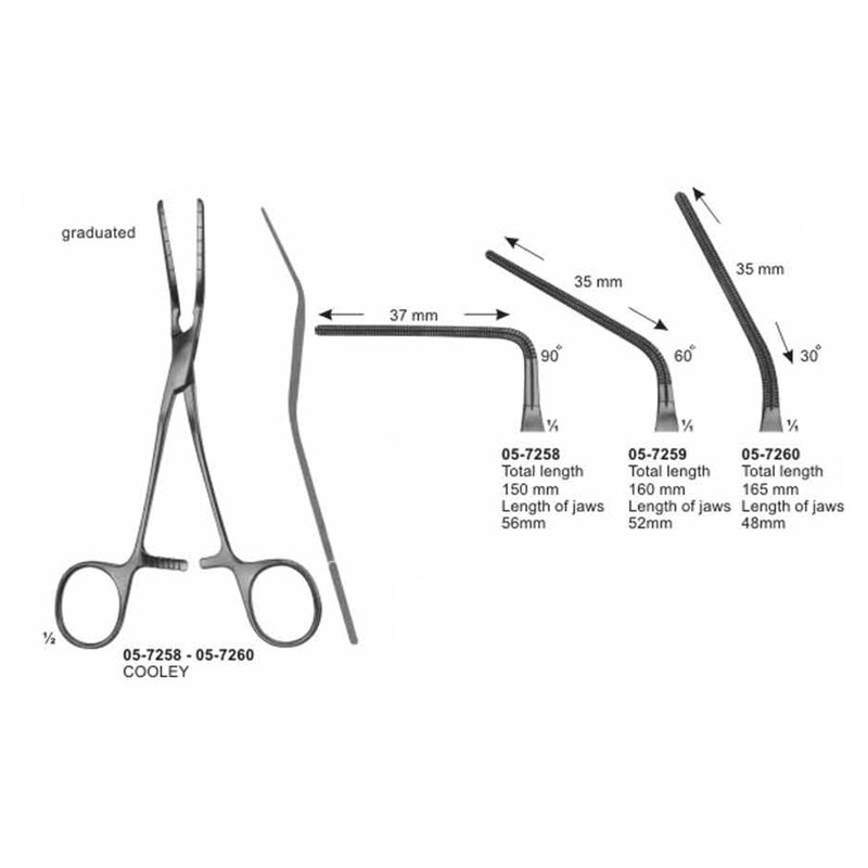 Cooley Multi-Purpose Clamps Angled And Curved Pediatric Types