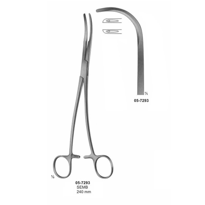 Semb Dissecting And Ligature Forceps Angled 240 mm