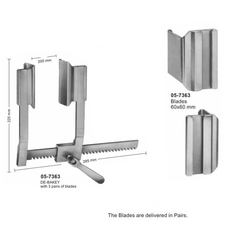 De-Bakey Rib Spreaders Blades 60x60 mm
