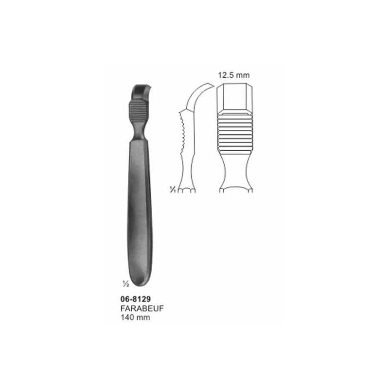 Farabeuf Raspatories Curved 140 mm