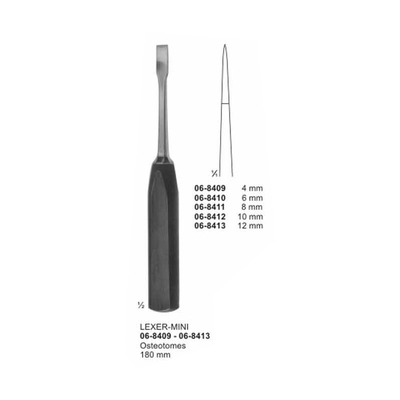 Lexer-Mini Osteotomes With Hartpress Handle 180 mm