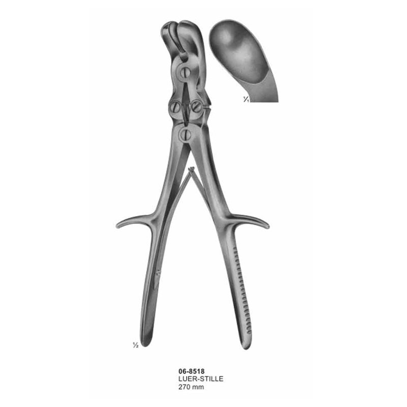 Luer-Stille Bone Rongeurs Curved 270 mm