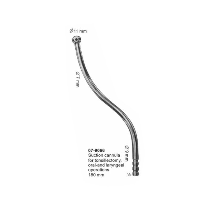 Suction Cannula For Tonsillectomy Oral And Laryngeal Operations 180 mm