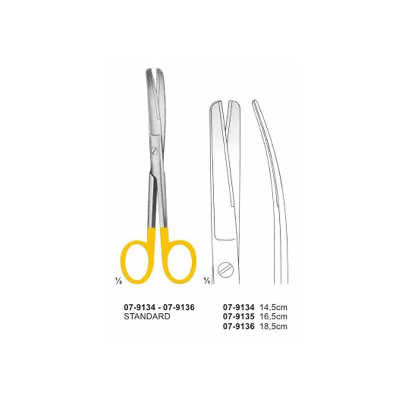 Standard Scissor With TC Insert Curved Blunt/Blunt