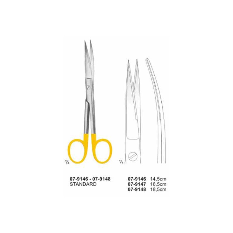 Standard Scissor With TC Insert Curved Sharp/Sharp