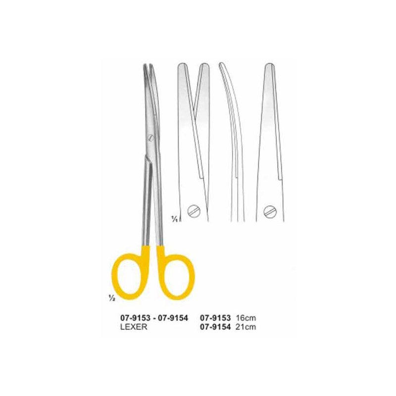 Lexer Scissor With TC Insert Curved Blunt/Blunt