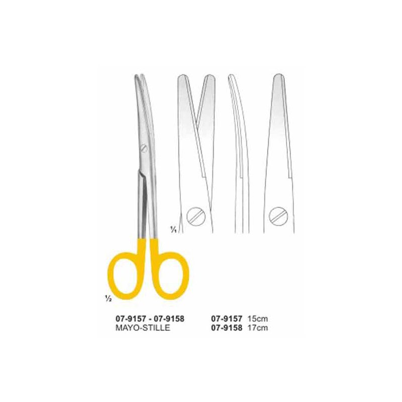 Mayo-Stille Scissor With TC Insert Curved Blunt/Blunt