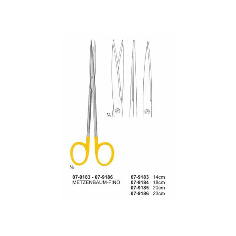 Metzenbaum-Fino Scissor With TC Insert Straight Sharp/Sharp