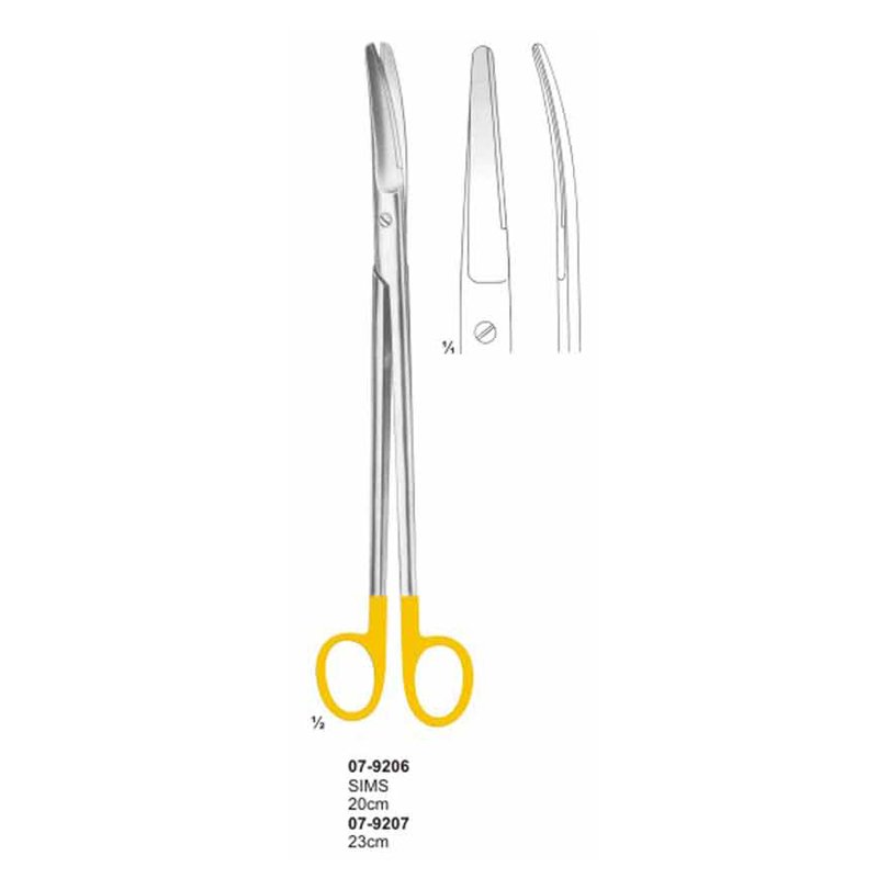 Sims Scissors With TC Insert Curved Blunt/Blunt 20 cm