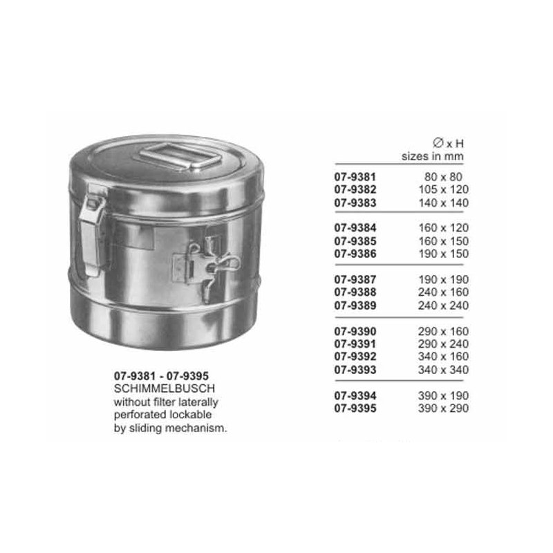Schimmelbusch Dressing Sterilizing Drums