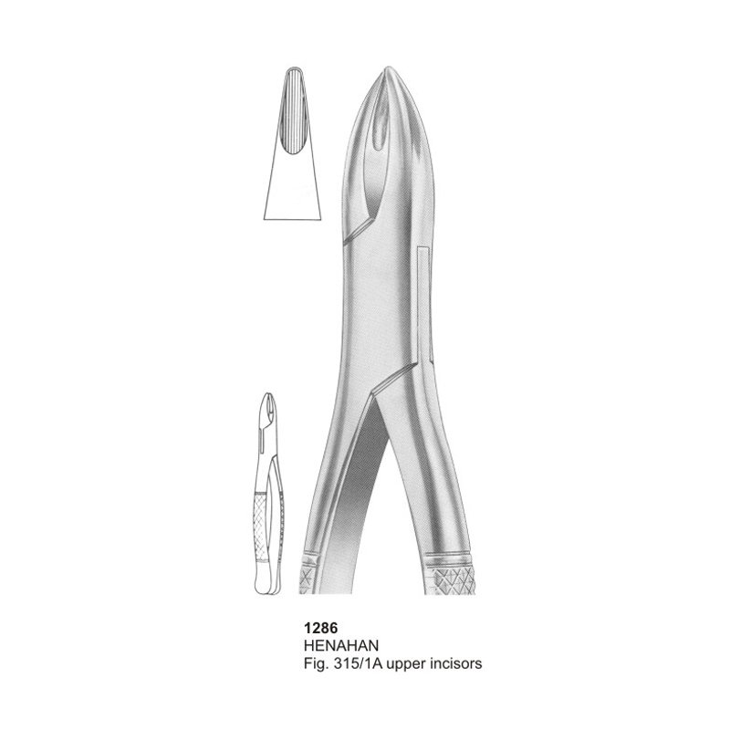 HENAHAN Fig 315/1A Upper Incisors Dental Extraction Forcep