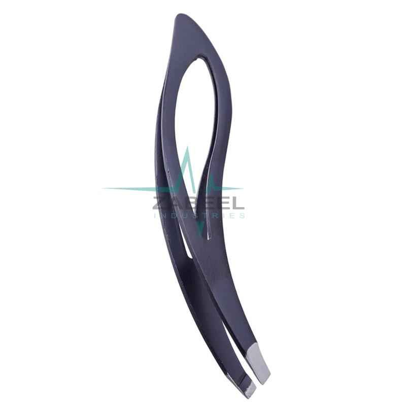 1PC Hot Sale Eyebrow Tweezers Stainless Steel Slanted Flat Point Tip ZaBeel