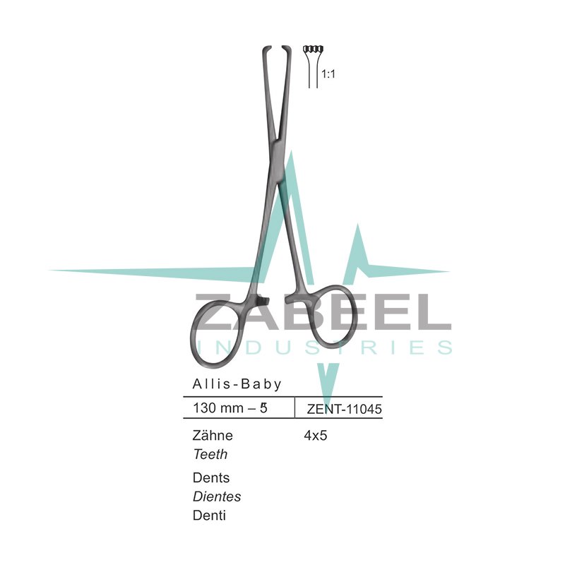 Allis Baby Intestinal Holding Forceps Zabeel