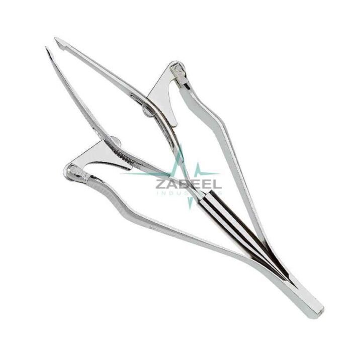 Automatic Eyebrow Tweezers Slant Tip with Wide Grip Zabeel