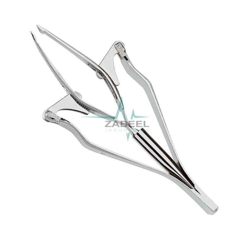 Automatic Eyebrow Tweezers Slant Tip with Wide Grip Zabeel