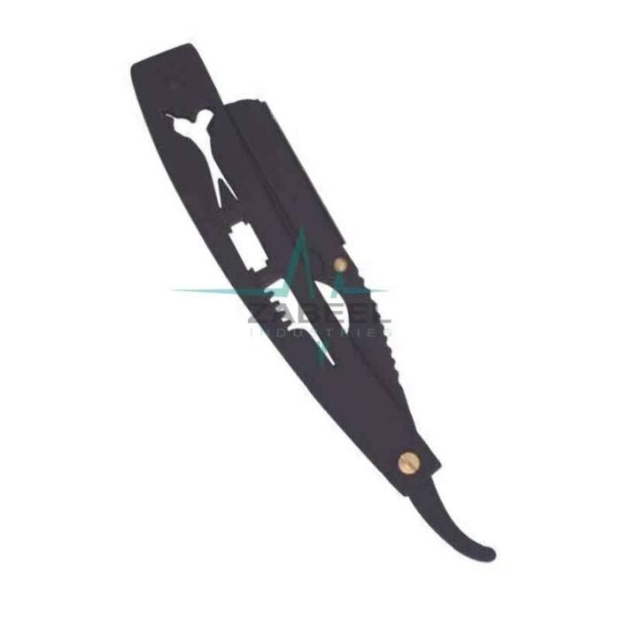 Barber Salon Straight Cut Throat Shaving Razor Black Color ZaBeel