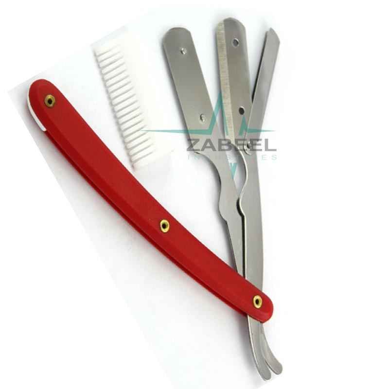 Barber Shaving Razor Red Handle ZaBeel