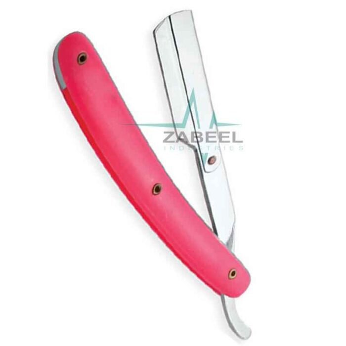 Barber Shaving Straight Razor pink Handle ZaBeel