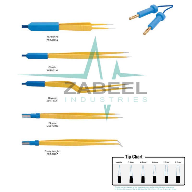 Bayonet Disposable Bipolar Forceps Zabeel