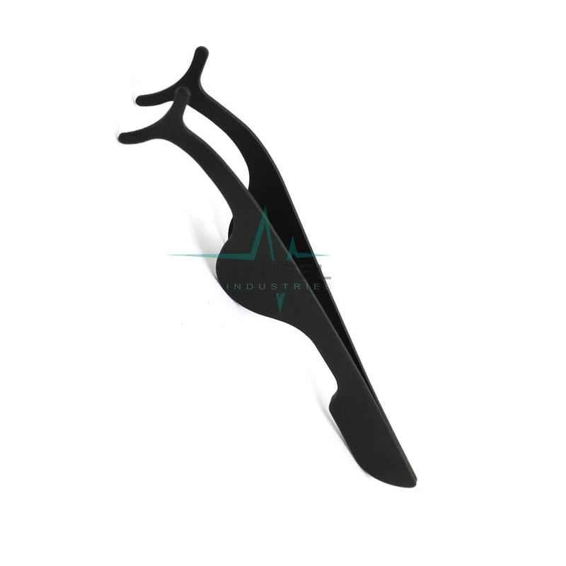 Black Metal Fake Eyelash Applicator Clip Remover Tweezer ZaBeel