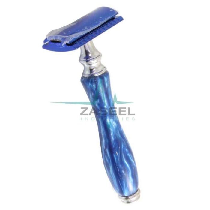 Blue Handle Safety Razor ZaBeel