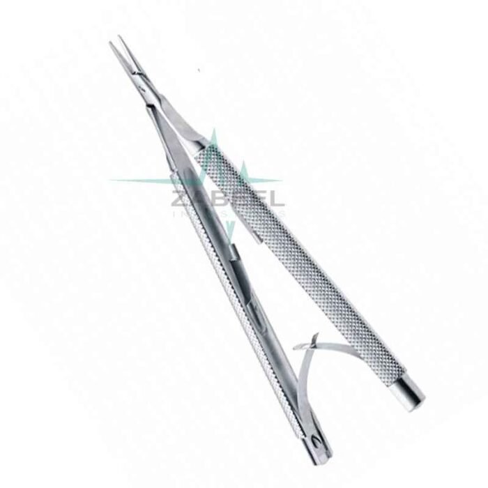Castroviejo Micro Needle Holder Straight/Curved 13cm With lock Zabeel Castroviejo Micro Needle Holder Straight/Curved 13cm With lock Zabeel