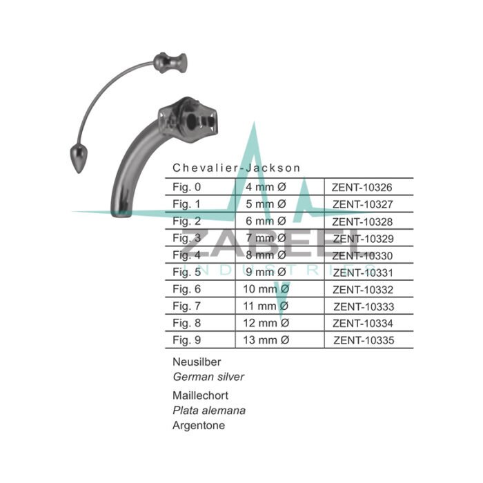Chevalier - Jackson Trachea Tubes Zabeel Chevalier - Jackson Trachea Tubes Zabeel