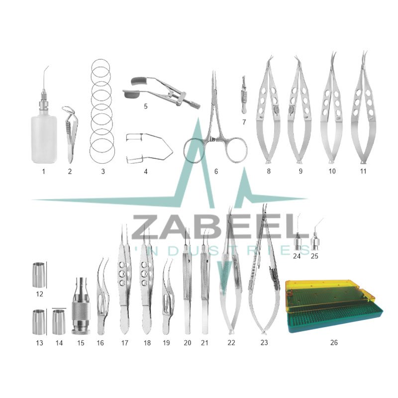 Corneal Transplant Set/337 Phaco Prechop Set/333 ZaBeel