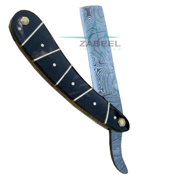 Custom Hand Made Damascus Steel Straight Folding Razor Shaving Zabeel Custom Hand Made Damascus Steel Straight Folding Razor Shaving Zabeel