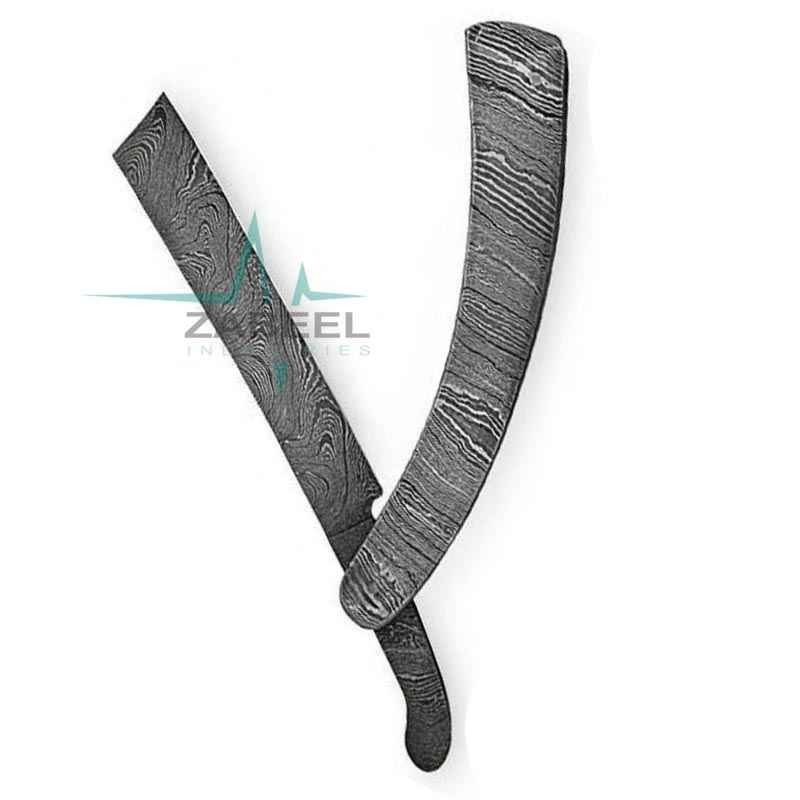 Custom Handmade Damascus Steel Barber Razor ZaBeel