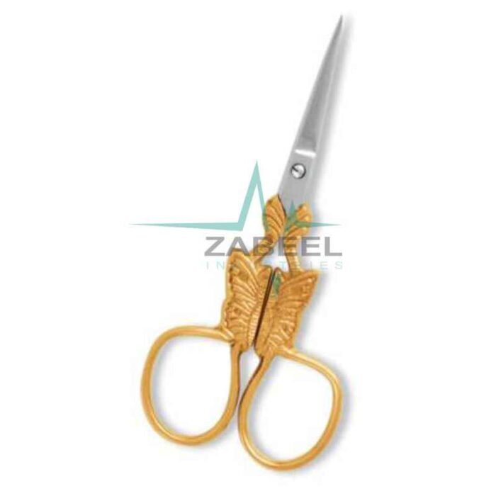 Cuticle Fancy Scissor Half Gold ZaBeel