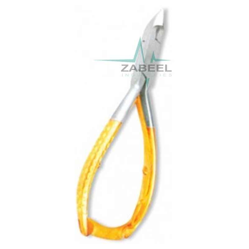 Cuticle Nipper Double Spring With Lock Half Gold ZaBeel