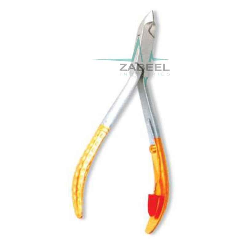 Cuticle Nipper Double Spring With Lock Half Gold ZaBeel