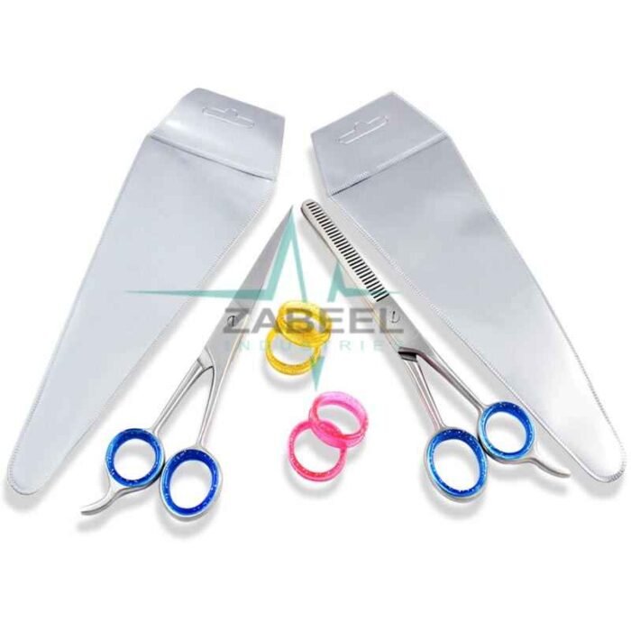 Cutting Set Scissors Four Rings With Pouch ZaBeel