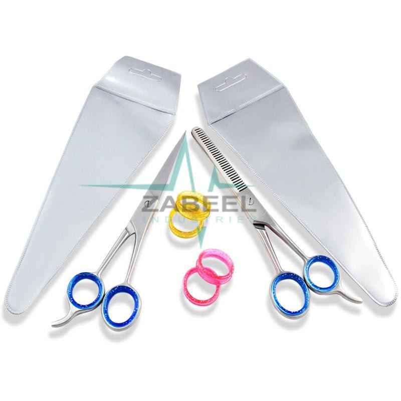 Cutting Set Scissors Four Rings With Pouch ZaBeel