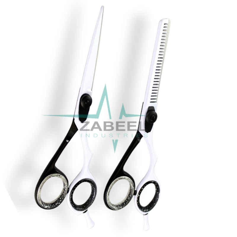 Cutting Set Scissors White & Black Color ZaBeel