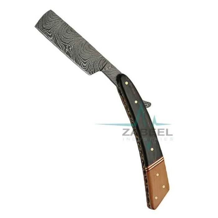 Damascus Horn Handle Razor ZaBeel