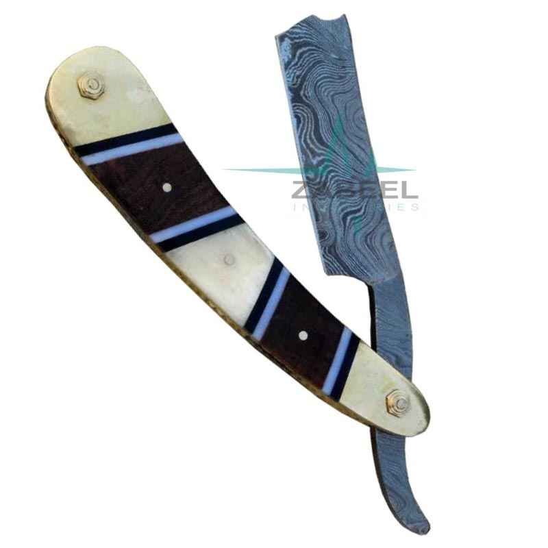 Damascus Razor Blade Cut Throat Razor Shaving Barber Blade ZaBeel