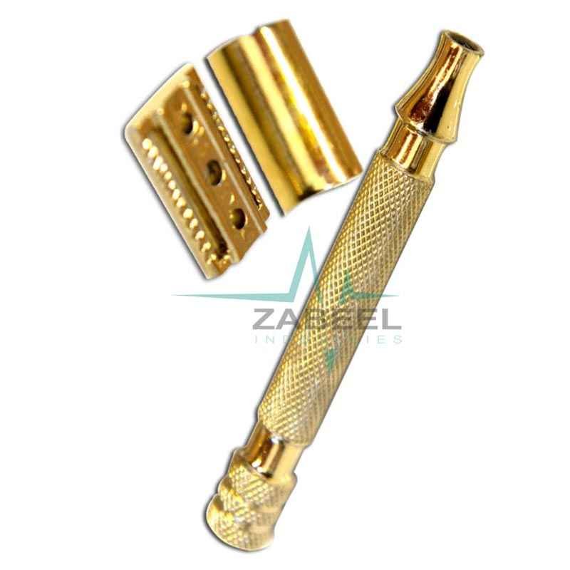 Double Edge Safety Razor Gold Plated Stainless Steel ZaBeel