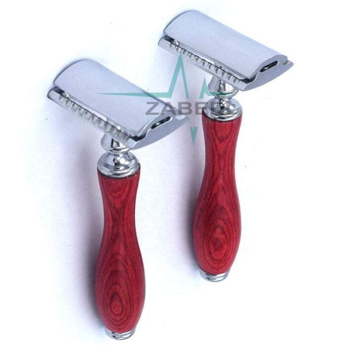 Double Edge Safety Shaving Razor For Men Wooden Handle Zabeel
