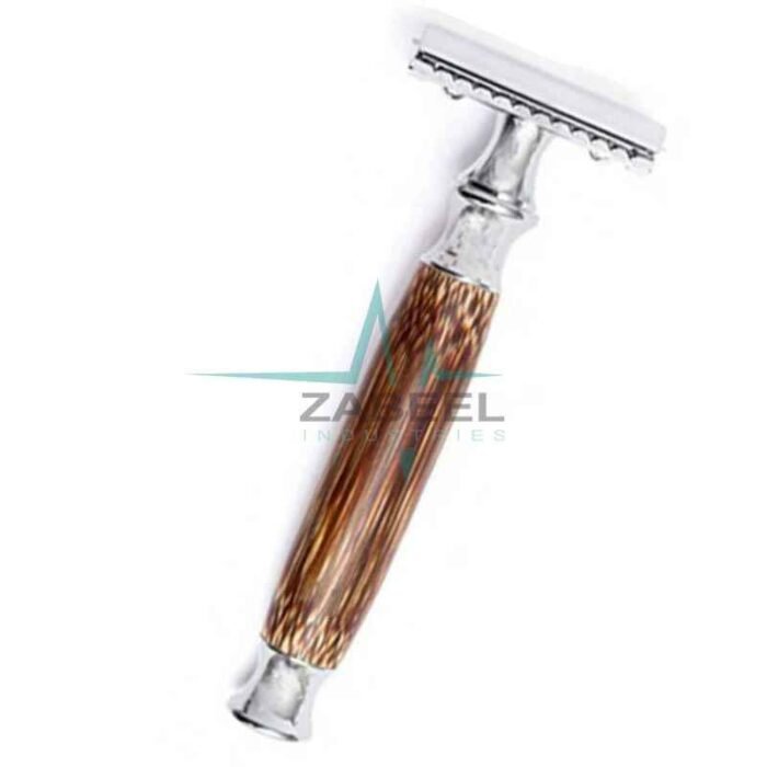 Double Edged Safety Razor with Long Natural Bamboo Wood Handle Zabeel Double Edged Safety Razor with Long Natural Bamboo Wood Handle Zabeel