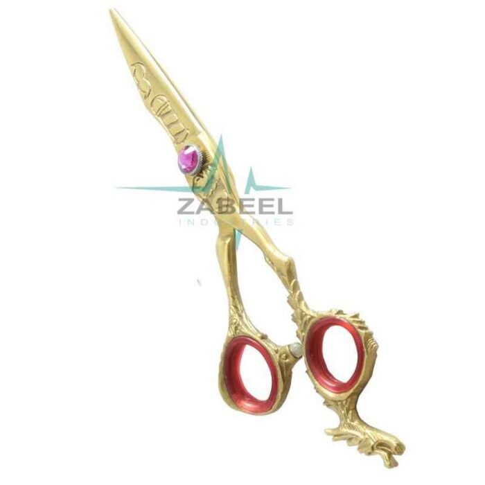 Dragon Handle Hair Cut Scissors Golden Color ZaBeel