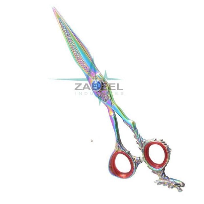 Dragon Handle Hair Cut Scissors Multi Color ZaBeel