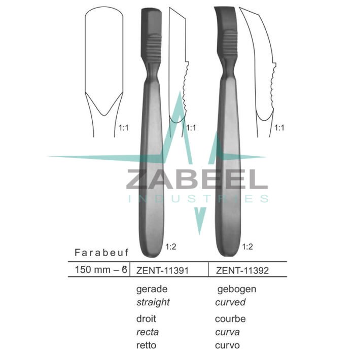 Farabeuf Periosteal Raspatories Elevators Zabeel