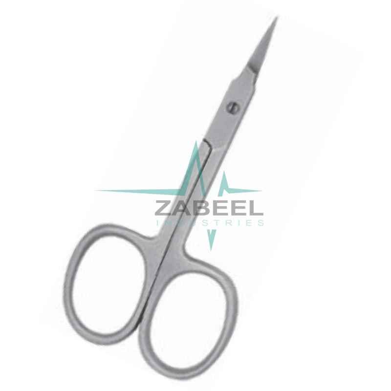 Fine Point Cuticle Scissors Bent Handle Str/CvD ZaBeel