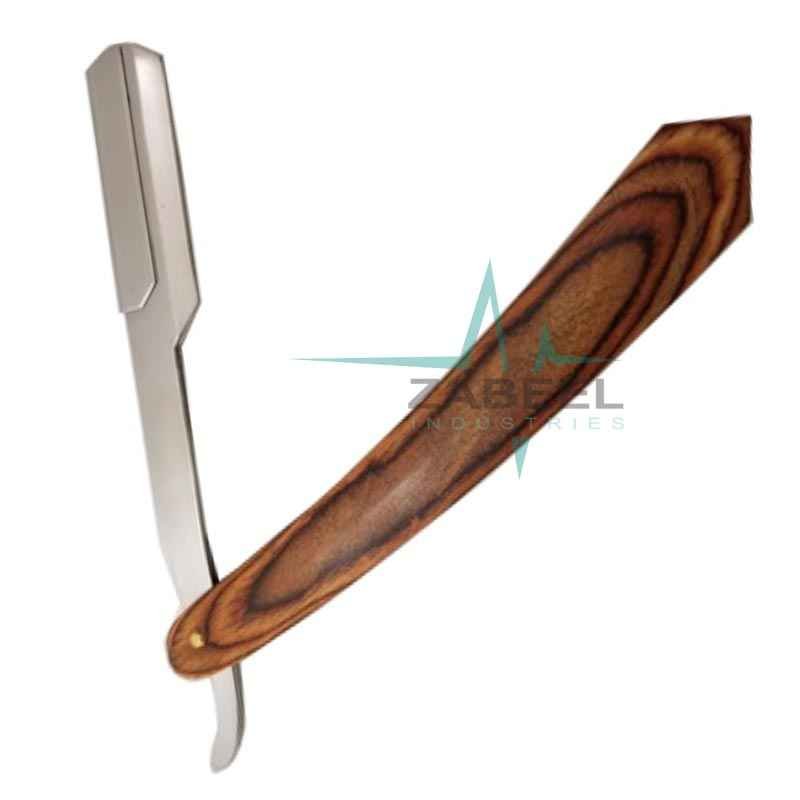 Folding Straight Razor Wooden Handle Zabeel
